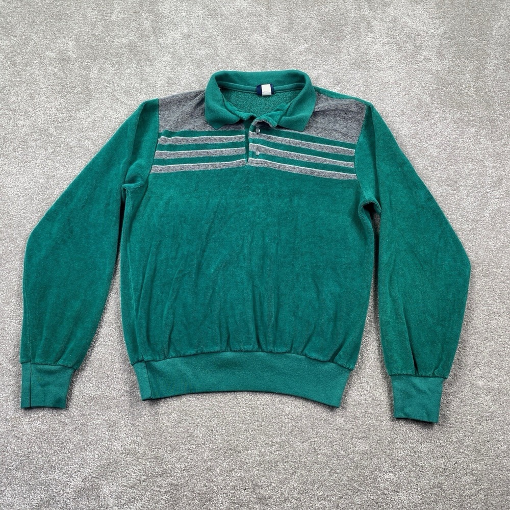 VTG Club Hampton Collared Polo Shirt Size M Green Disco USA Made